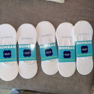 Bombas white socks size large